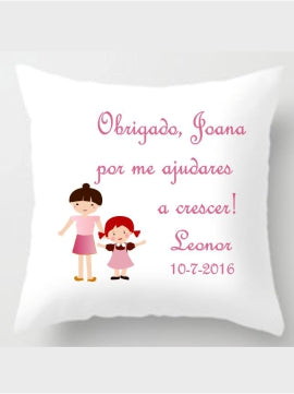 Almofada Personalizada Educadora, Auxiliar, Professora - 40 x 40cm