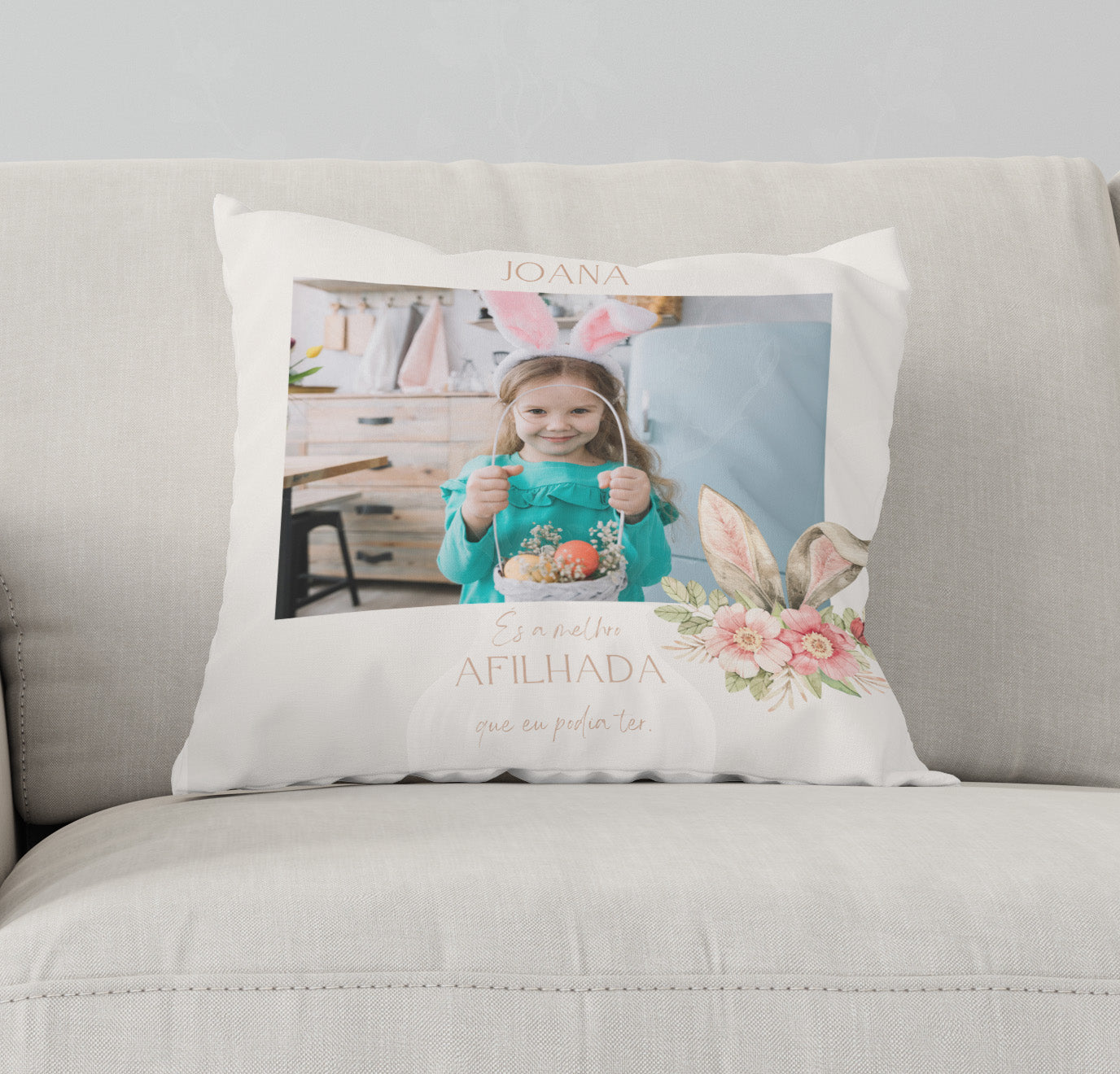 Almofada Personalizada – Um Mimo para a Melhor Afilhada!