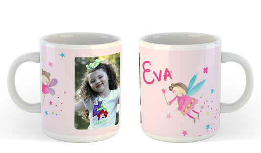 Caneca Personalizada Fada - Nome Personalizado para Bebés e Crianças