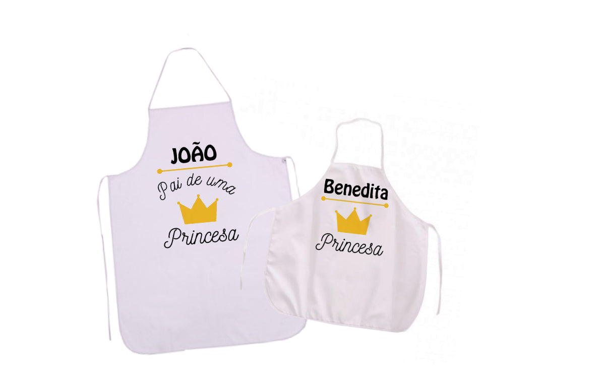 Conjunto De Dois Aventais "Pai & Filha"