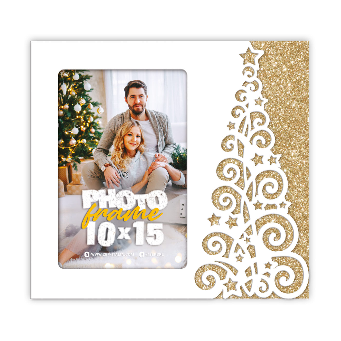 Moldura Golden Xmas – Personalizada com Foto 10x15cm