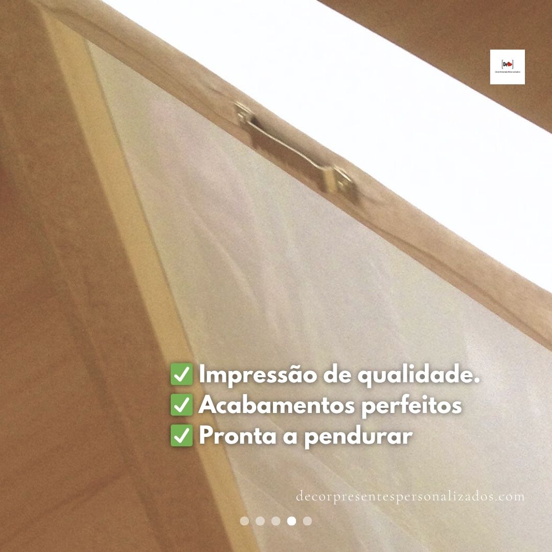 Tela Personalizada com Dedicatória e Foto