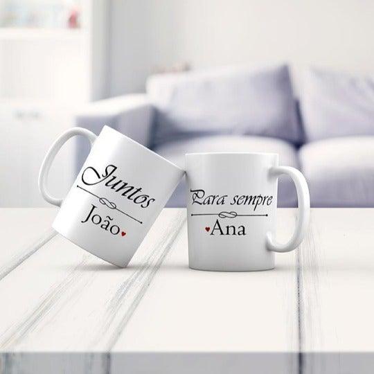 Conjunto De duas Canecas personalizadas Para Namorados - DECOR PRESENTES PERSONALIZADOS