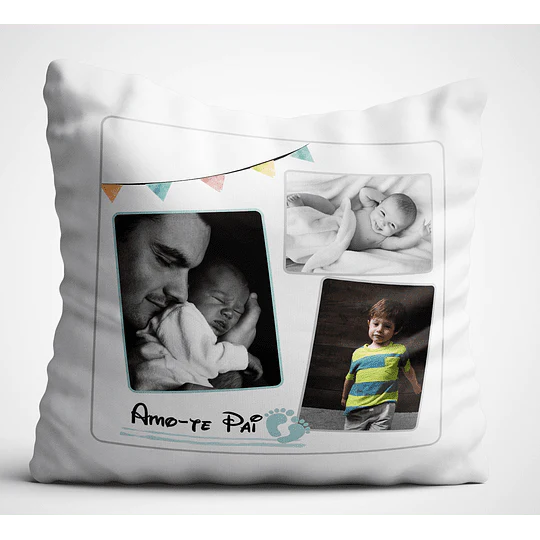 ALMOFADA PERSONALIZADA COM FOTO E TEXTO PARA O PAI - DECOR PRESENTES PERSONALIZADOS