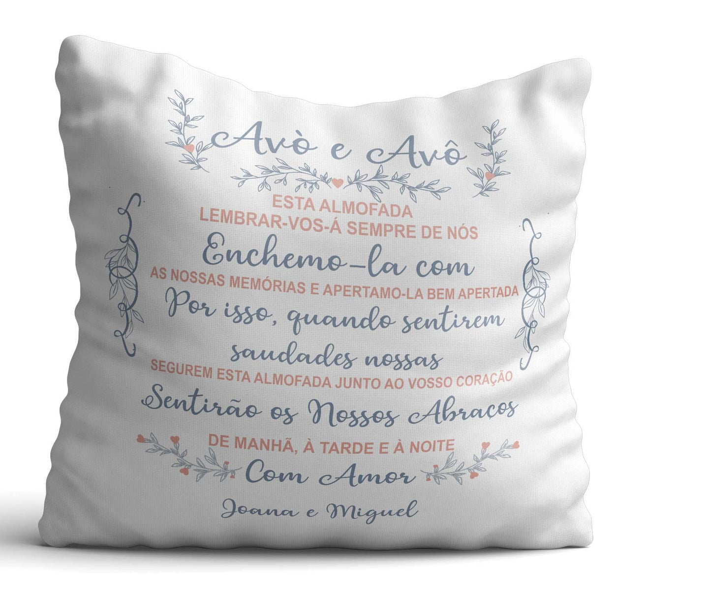 Almofada Personalizada "Abraços" - DECOR PRESENTES PERSONALIZADOS