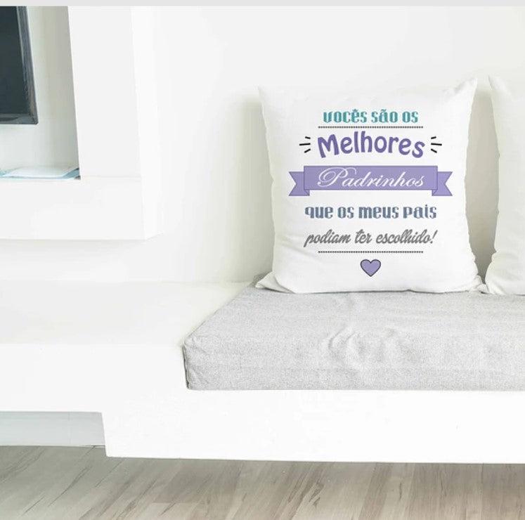 Almofada "Melhores Padrinhos" - DECOR PRESENTES PERSONALIZADOS