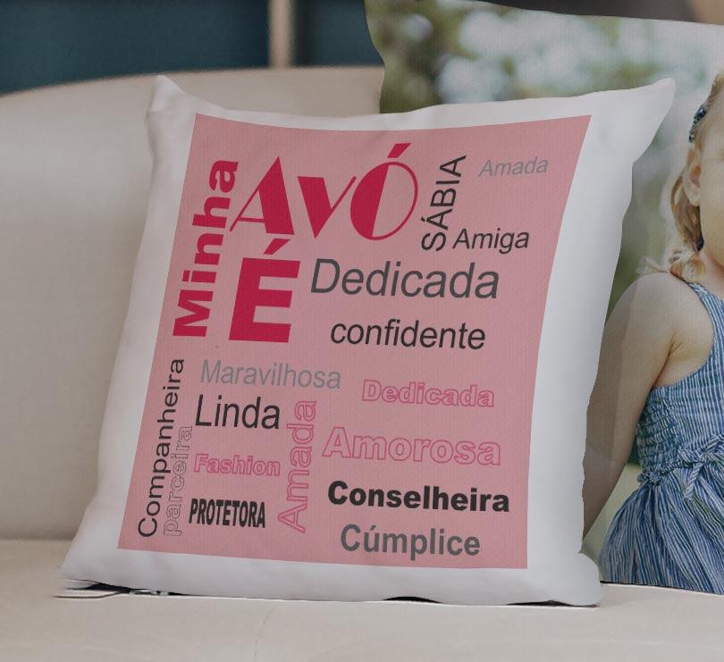 Almofada Avó "Elogios Sinceros" - DECOR PRESENTES PERSONALIZADOS