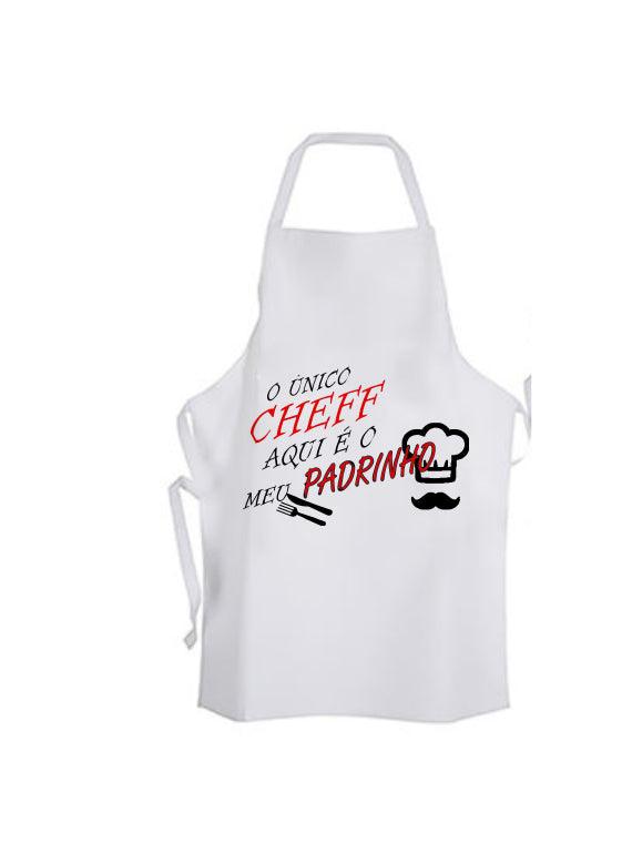 Avental "O Único Cheff é o Padrinho" - DECOR PRESENTES PERSONALIZADOS