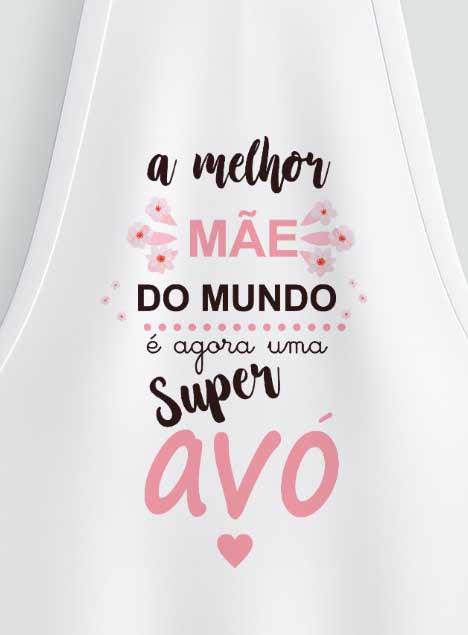 Avental "Melhor Mãe Avó" - DECOR PRESENTES PERSONALIZADOS