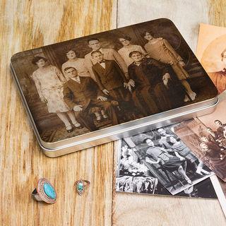 CAIXA RETANGULAR EM METAL PERSONALIZADA - DECOR PRESENTES PERSONALIZADOS
