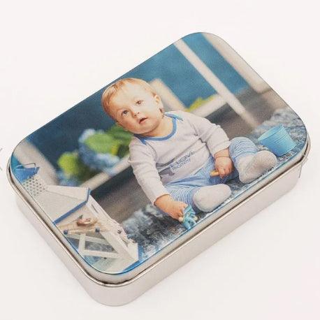 CAIXA RETANGULAR EM METAL PERSONALIZADA - DECOR PRESENTES PERSONALIZADOS