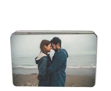 CAIXA RETANGULAR EM METAL PERSONALIZADA - DECOR PRESENTES PERSONALIZADOS