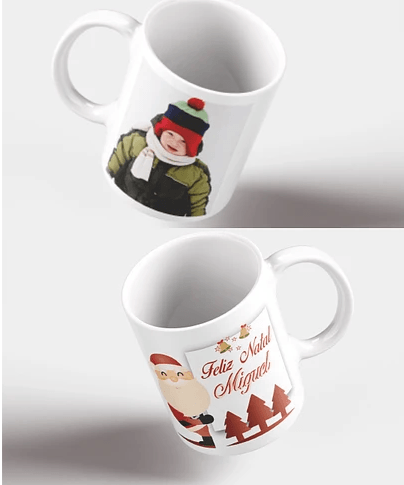 caneca de natal com foto