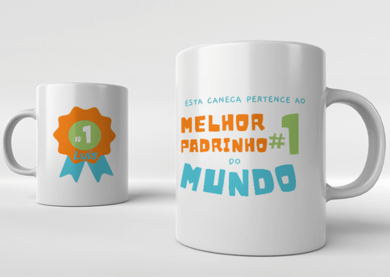 Caneca Melhor Padrinho Do Mundo - DECOR PRESENTES PERSONALIZADOS