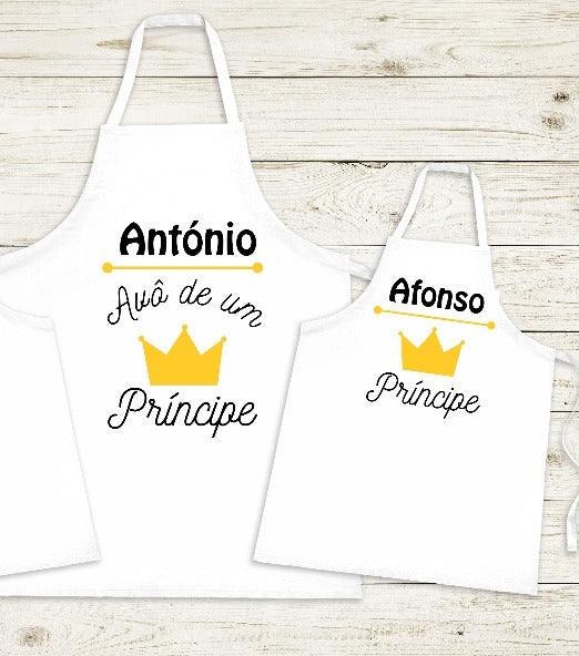 Conjunto De Dois Aventais "Avô & Neto" - DECOR PRESENTES PERSONALIZADOS