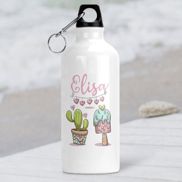 GARRAFA DE ALUMÍNIO PERSONALIZADA "CACTUS" - DECOR PRESENTES PERSONALIZADOS