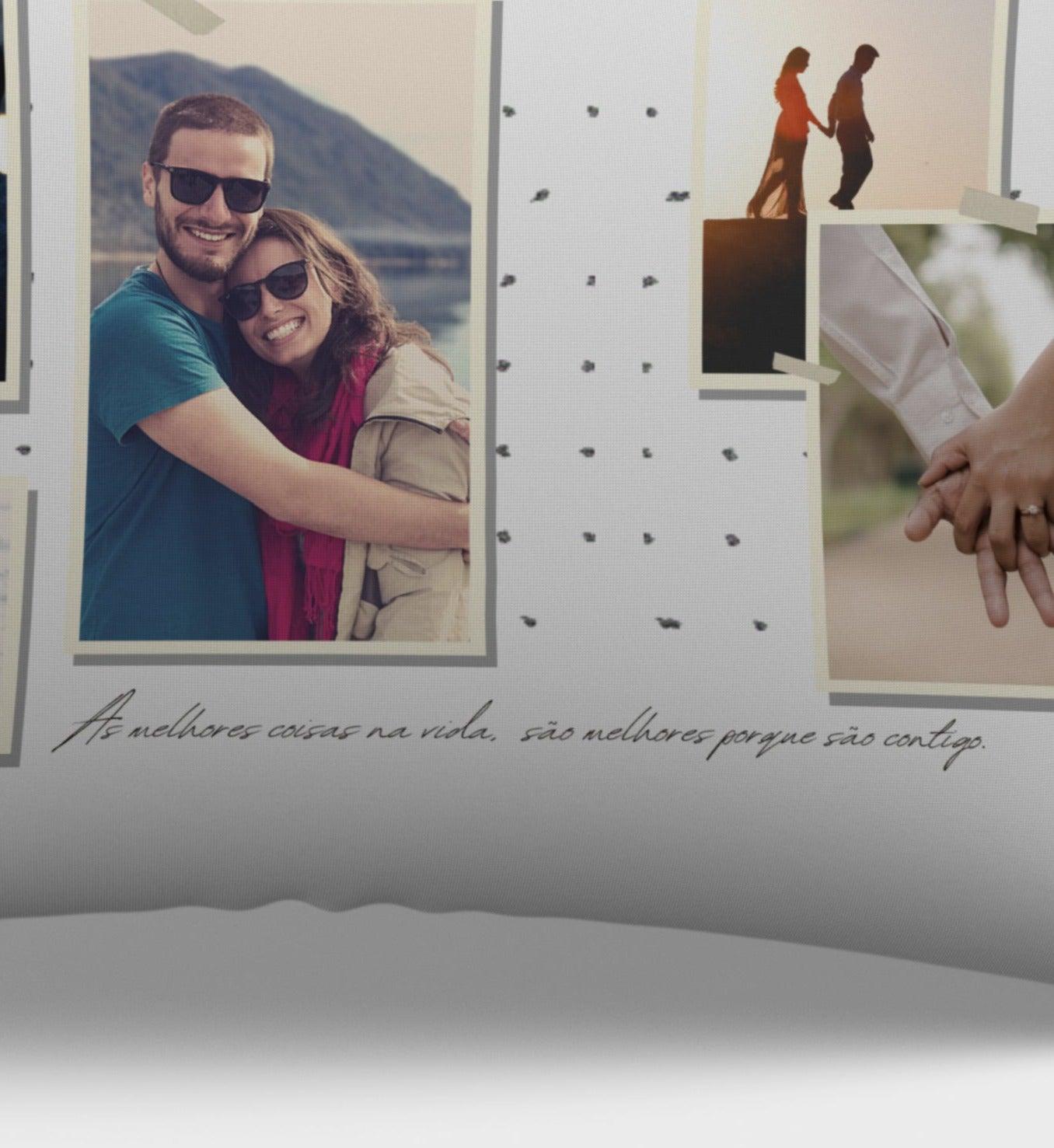 Almofada Retangular "Melhores momentos" - DECOR PRESENTES PERSONALIZADOS