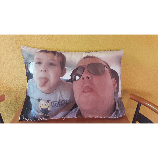 RECTANGULARA ALMOFADA PERSONALIZADA COM FOTO E TEXTO PARA O PAI - DECOR PRESENTES PERSONALIZADOS