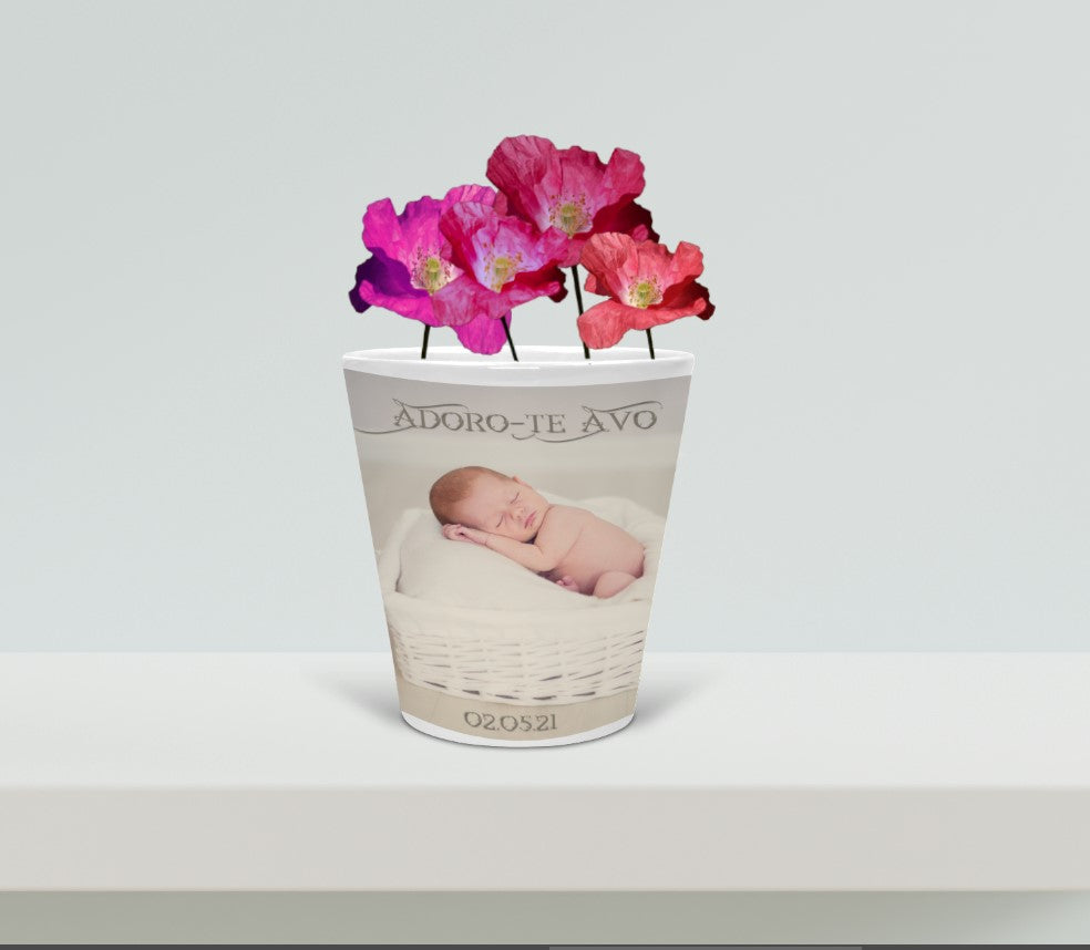 VASO EM CERÂMICA PERSONALIZADO COM FOTO
