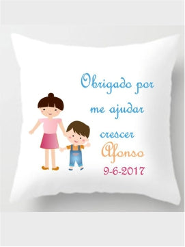 Almofada Personalizada Educadora, Auxiliar, Professora - 40 x 40cm