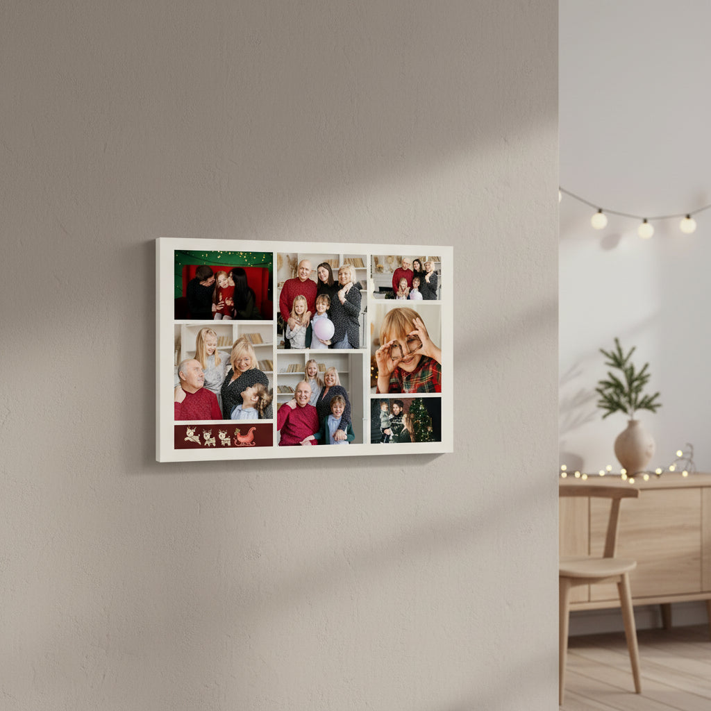 tela personalizada com fotos Natal