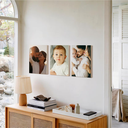 Conjunto de Três Telas Personalizadas com Foto