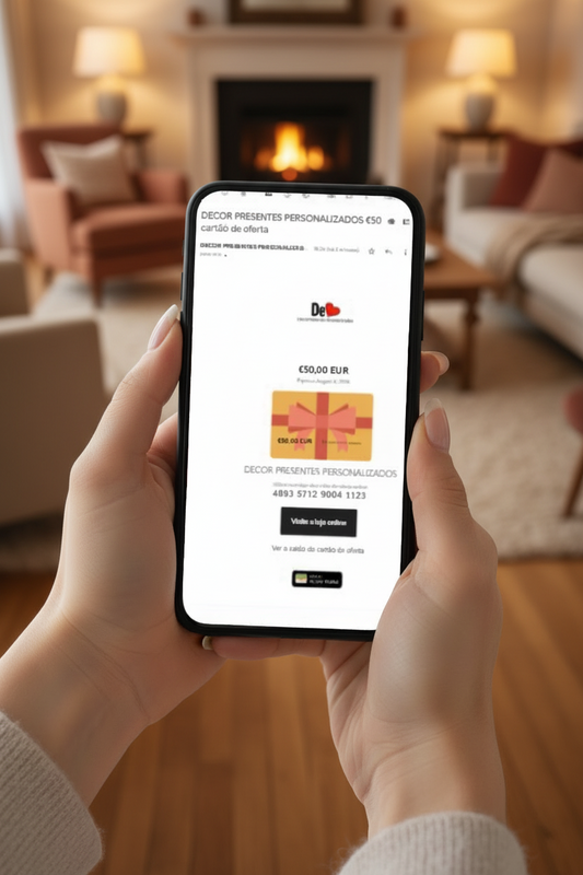 Cartão-Presente DECOR | Vale para Presentes Personalizados