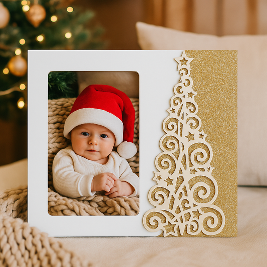 Moldura Golden Xmas – Personalizada com Foto 10x15cm