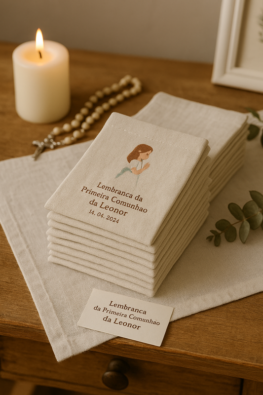 Saquinhos de Tecido Personalizados – Conjunto de 10