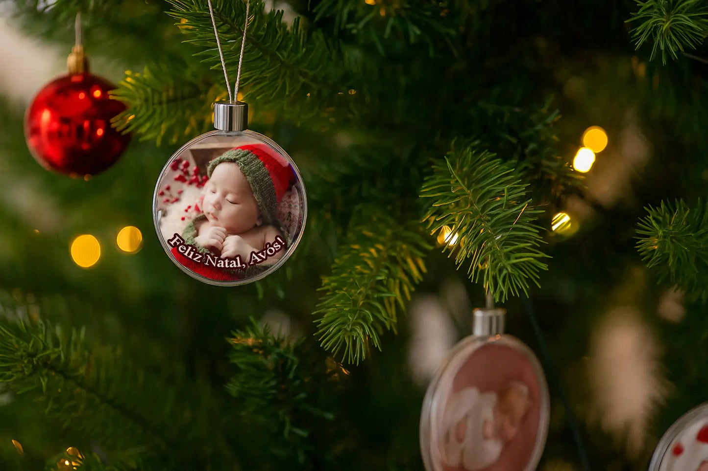 BOLA DE NATAL PERSONALIZADA