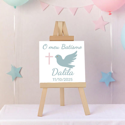 Mini Cavalete Personalizado em Madeira "O Meu Dia Especial"