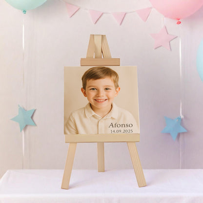 Mini Cavalete Personalizado em Madeira "O Meu Dia Especial"