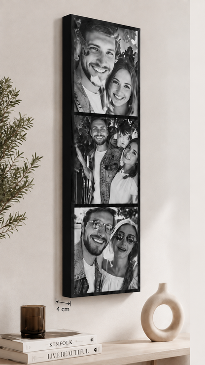 Tela 30cmx100cm Com Montagem De 3 Fotos