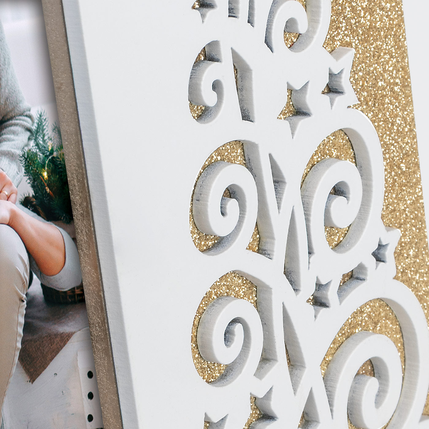 Moldura Golden Xmas – Personalizada com Foto 10x15cm