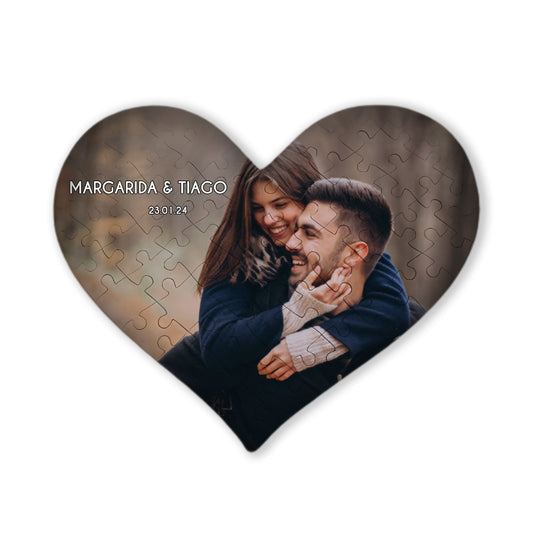 Puzzle Coração Grande Personalizado