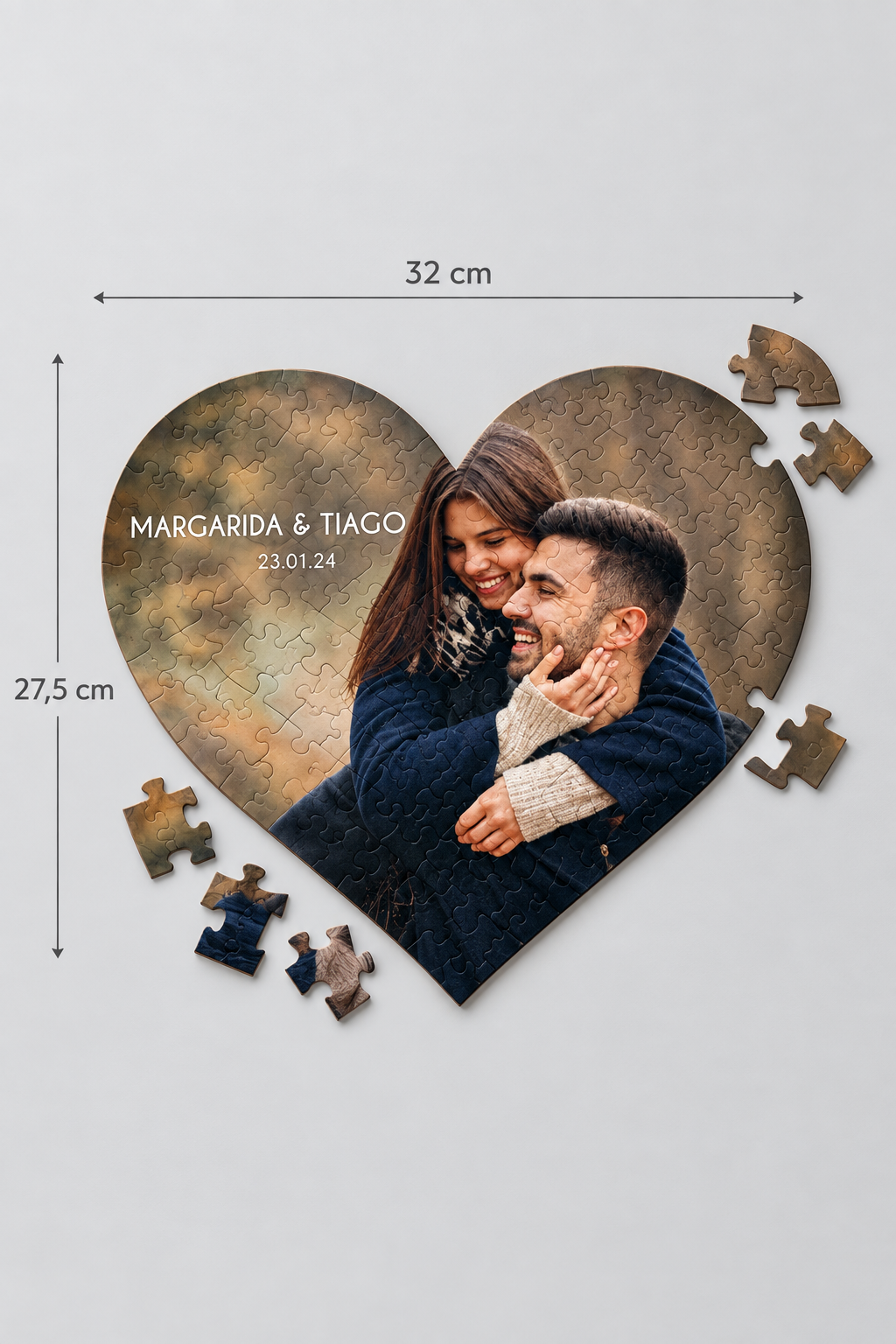 Puzzle Coração Grande Personalizado