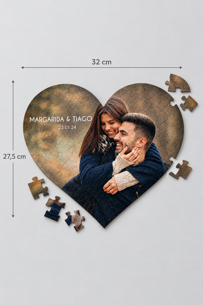 Puzzle Coração Grande Personalizado