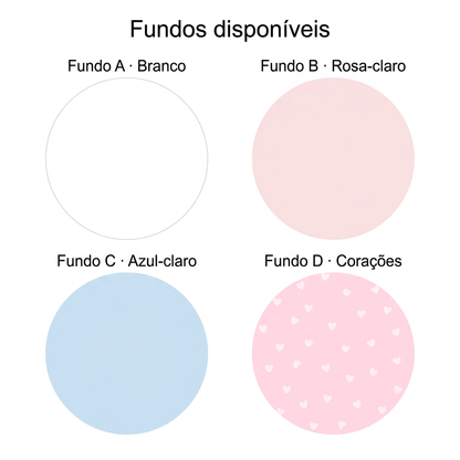 Quatro fundos redondos para crachás, sem ilustrações