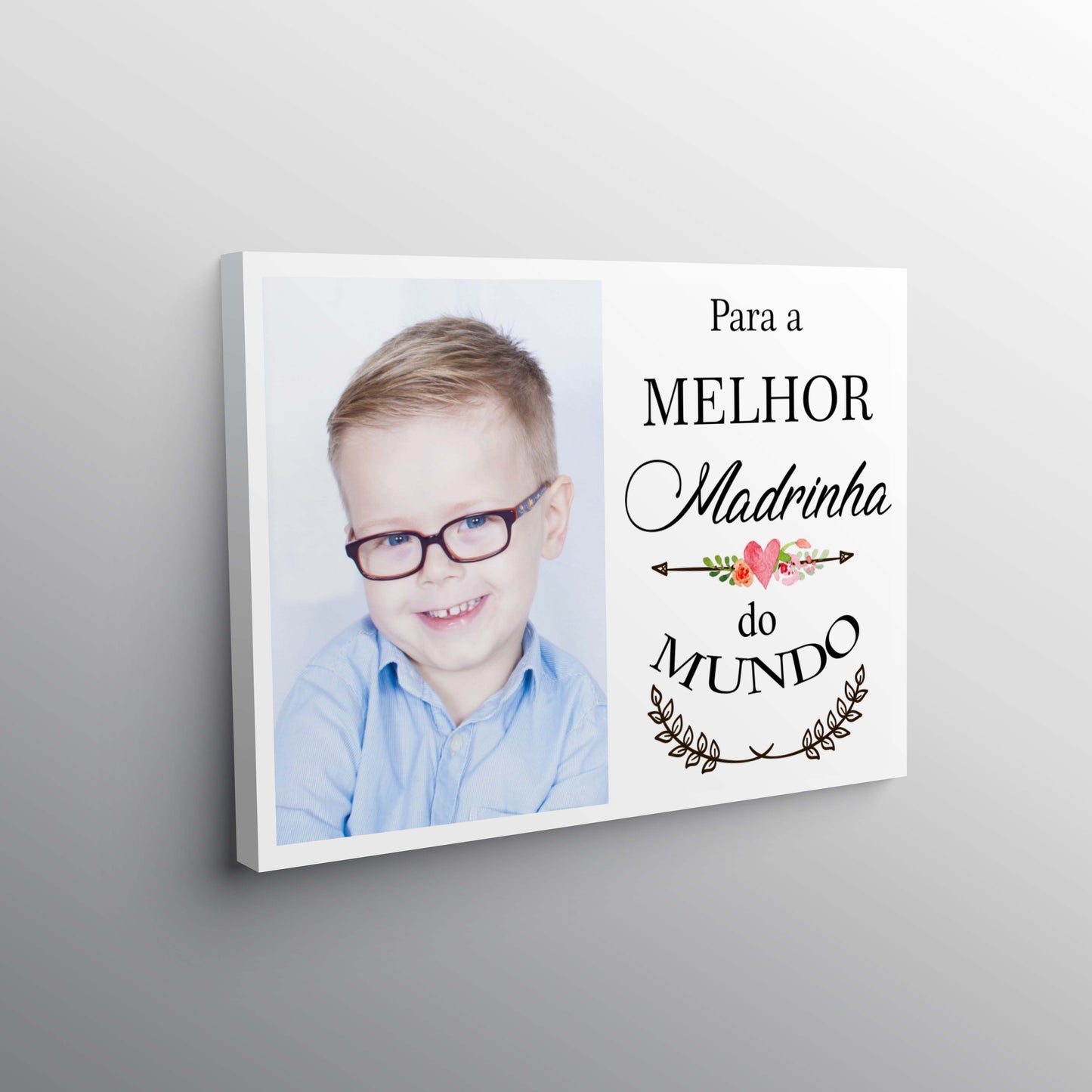 Tela Personalizada com Dedicatória e Foto