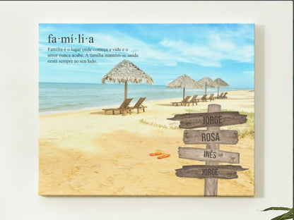 Tela Personalizada "Praia em Família"