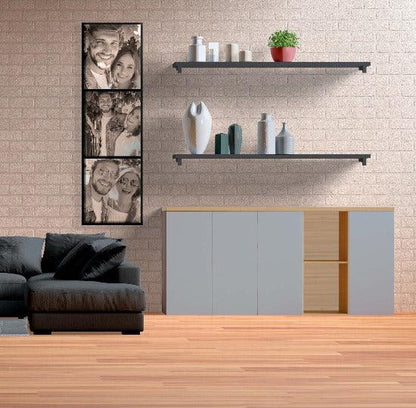 Tela 30cmx100cm Com Montagem De 3 Fotos - DECOR PRESENTES PERSONALIZADOS