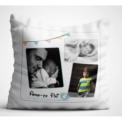 ALMOFADA PERSONALIZADA COM FOTO E TEXTO  PARA O PAI - DECOR PRESENTES PERSONALIZADOS