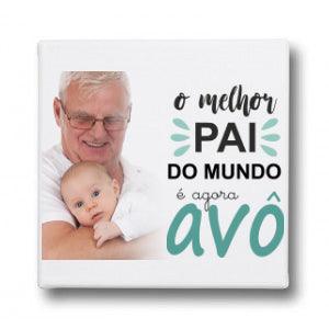 Tela "Melhor Pai Avô" Com Foto - DECOR PRESENTES PERSONALIZADOS