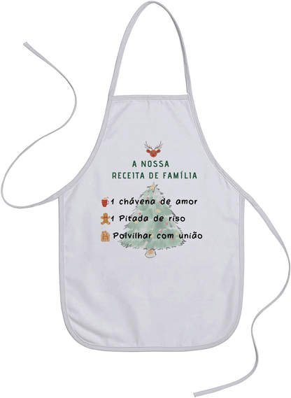 Avental Natal "A Nossa Receita" - DECOR PRESENTES PERSONALIZADOS