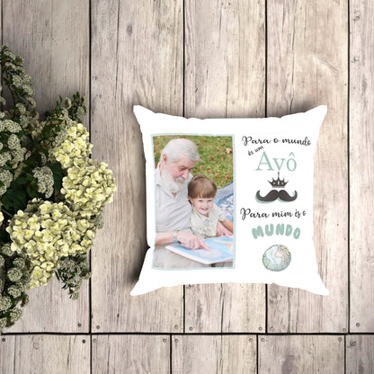 Almofada Personalizada "Avô para nós és o mundo" - DECOR PRESENTES PERSONALIZADOS