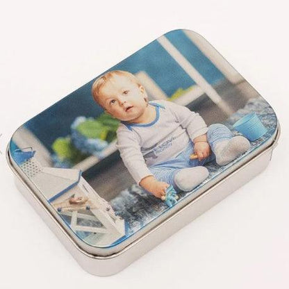 CAIXA RETANGULAR EM METAL PERSONALIZADA - DECOR PRESENTES PERSONALIZADOS