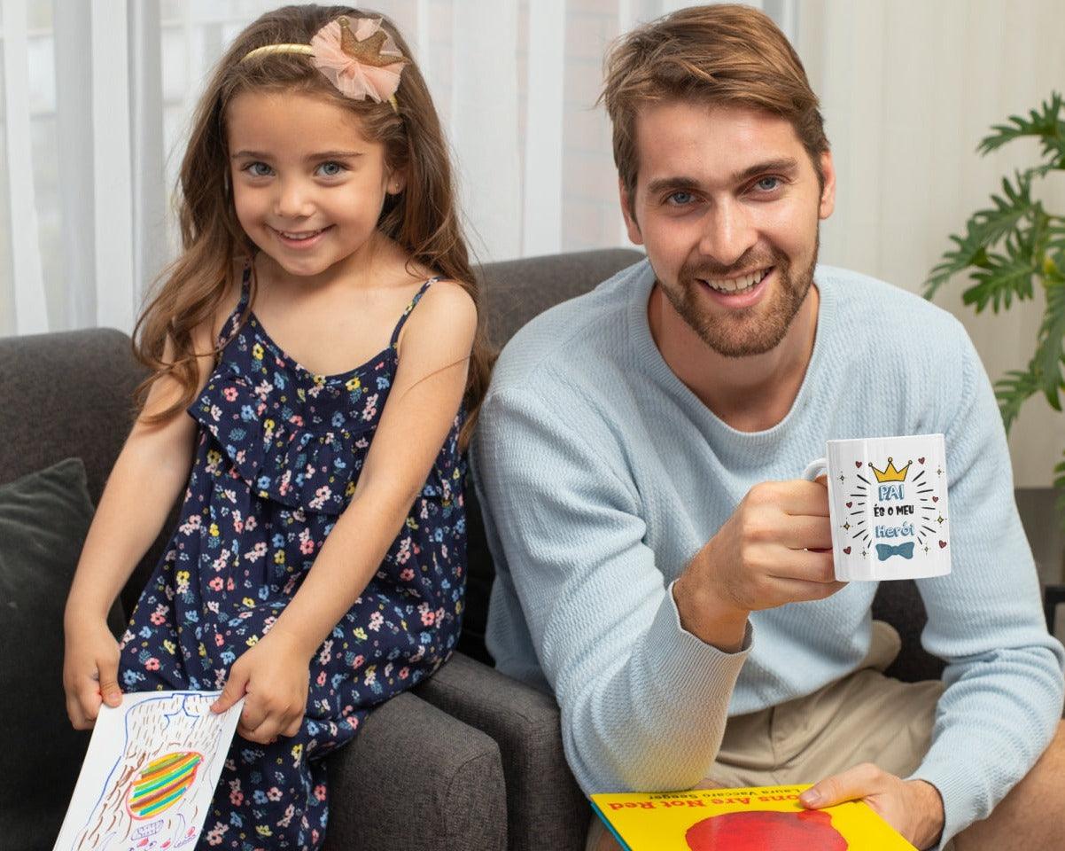 Caneca "Pai És O Meu Herói" - DECOR PRESENTES PERSONALIZADOS