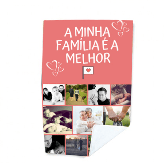Manta Com Montagem de 12  Fotos e Texto - DECOR PRESENTES PERSONALIZADOS