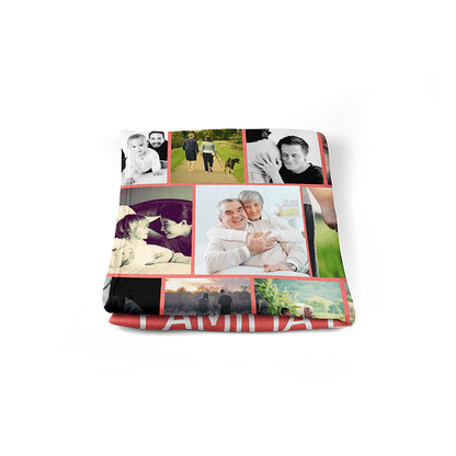 Manta Com Montagem de 12  Fotos e Texto - DECOR PRESENTES PERSONALIZADOS