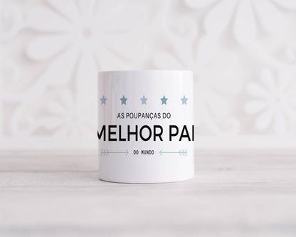 Mealheiro "Pai 5 Estrelas" Com Nome - DECOR PRESENTES PERSONALIZADOS